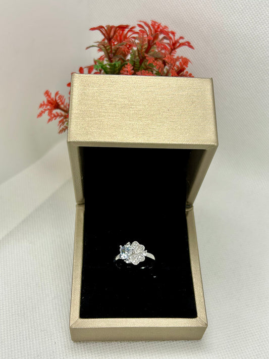 Diamond Look Silver Ring 18