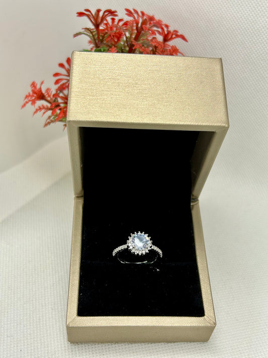 Diamond Look Silver Ring 17
