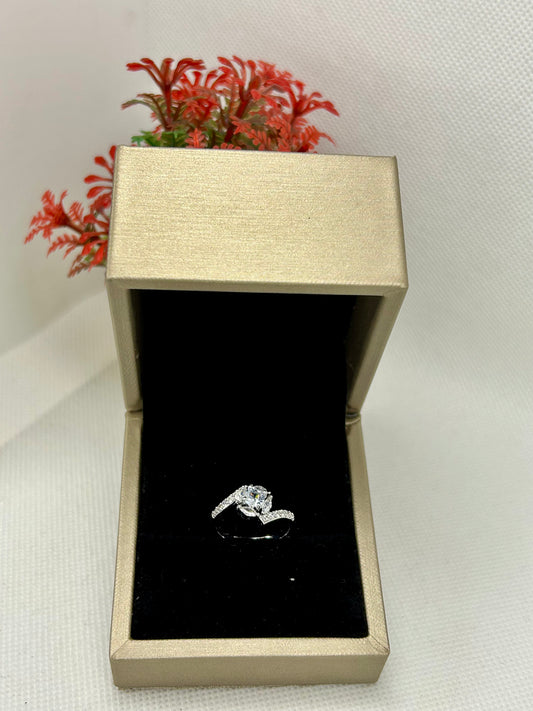 Diamond Look Silver Ring 16