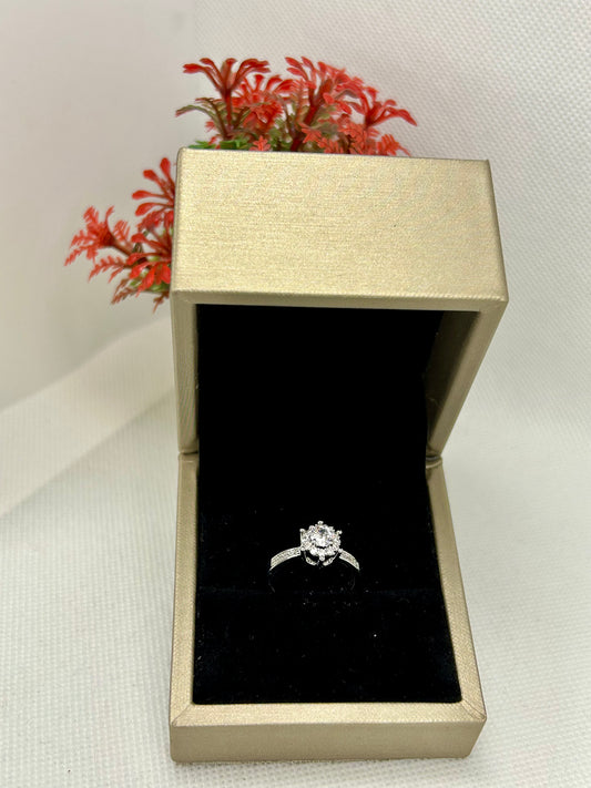 Diamond Look Silver Ring 15