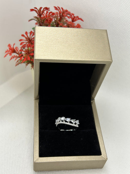 Diamond Look Silver Ring 13