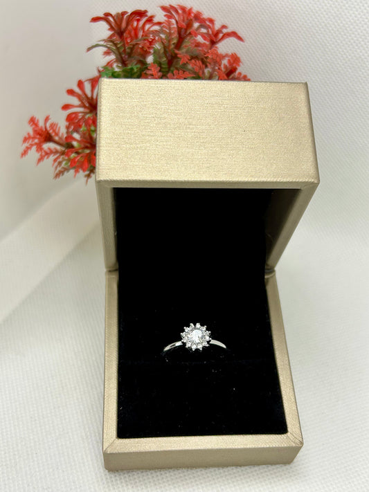 Diamond Look Silver Ring 12