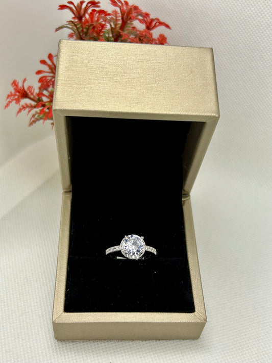 Diamond Look Silver Ring 11