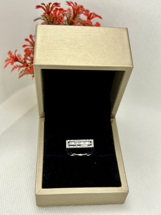 Diamond Look Silver Ring 08