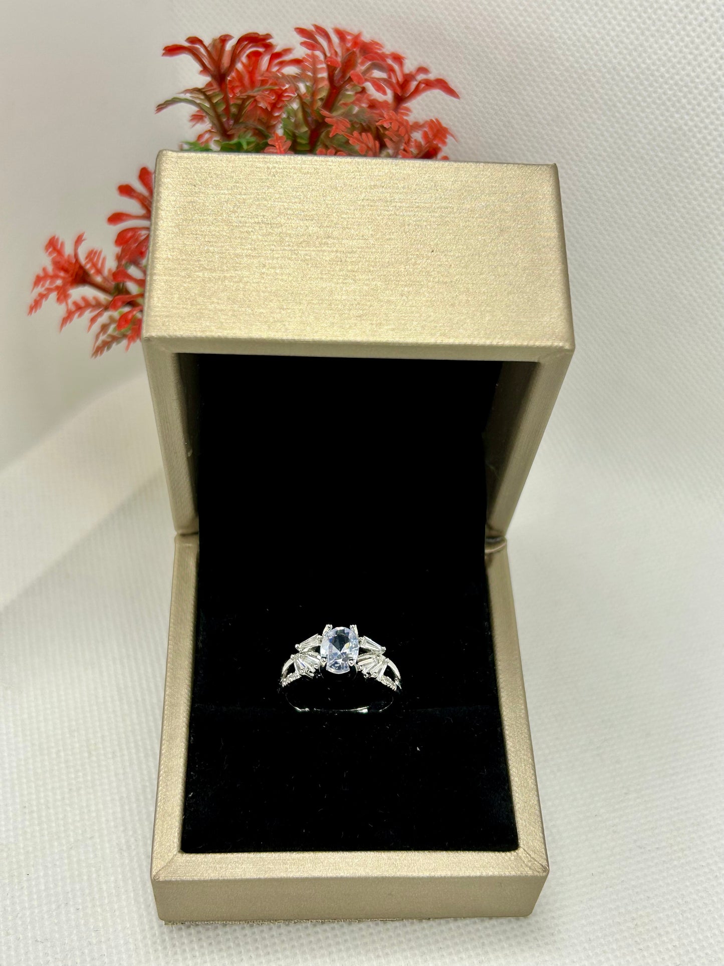 Diamond Look Silver Ring 06