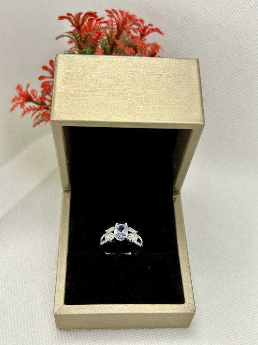 Diamond Look Silver Ring 06