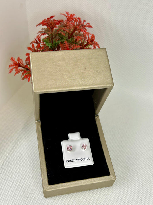 Square Zircon Stone Studs ( Size 01 )