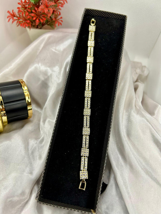 Elegance Line Stainless Steel with Zirconia Bracelet